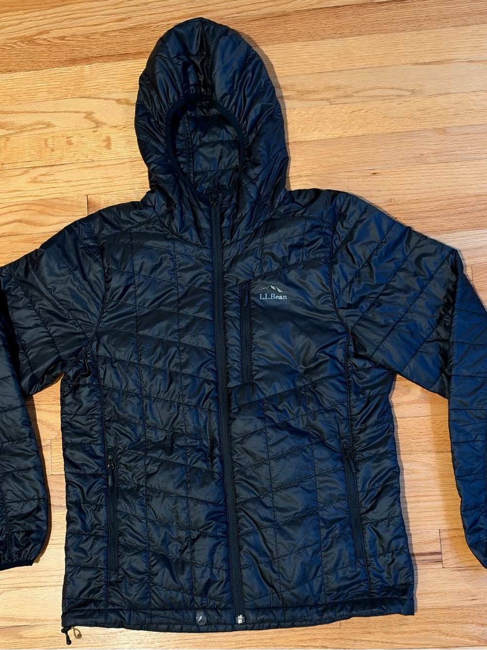 L.L. Bean Men’s PrimaLoft Packaway Hooded Puffer Jacket - Black